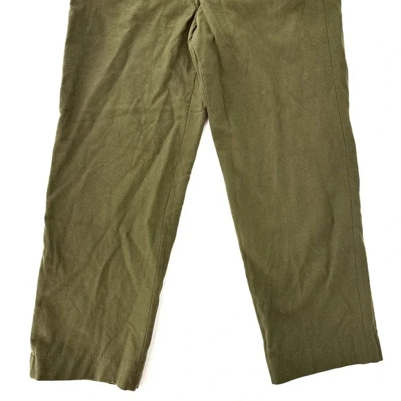 WWII U.S. Army Field Trousers w Belt Wool OD 33 - 18 oz Button‎ Fly Small 30x30